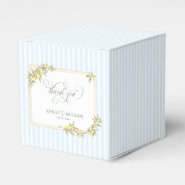 Caja Para Regalos Mediterranean Lemon Coastal Stripe Wedding