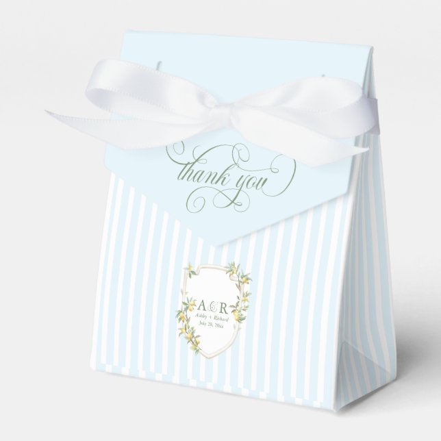 Caja Para Regalos Mediterranean Lemon Crest Wedding (Front Side)