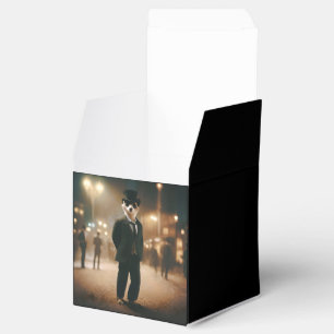 Caja Para Regalos Meerkat Vestido Para El Evento Del Tiro Negro,