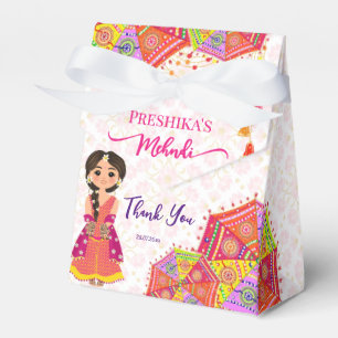 Caja Para Regalos Mehndi lindo paraguas de novia indio gracias