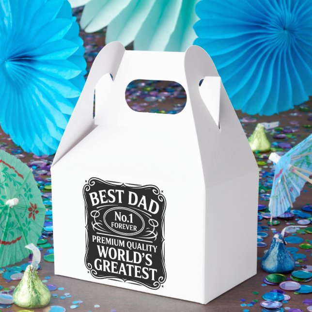 Caja Para Regalos Mejor Papá Nunca (Fiesta)