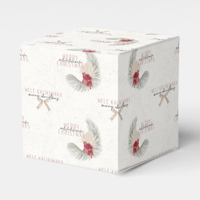 Caja Para Regalos Mele Kalikimaka, Navidades de estilo hawaiano (Costado Anverso)