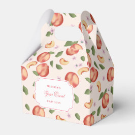 Caja Para Regalos Melocotones de acuarela botánica y flores