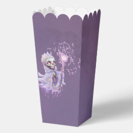 Caja Para Regalos Melodías mágicas del lindo esqueleto morado.