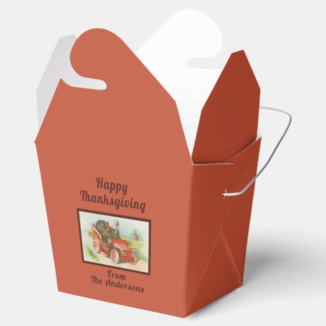 Caja Para Regalos Memes de Acción de Gracias retro graciosos Persona (Abierto)