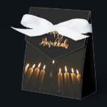 Caja Para Regalos Menorah y Faux Gold Script Happy Hanukkah<br><div class="desc">Menorah y Faux Gold Script Happy Hanukkah Party Favbox</div>