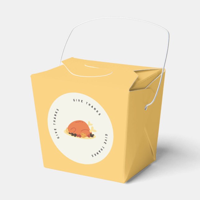 Caja Para Regalos Mensaje de agradecimiento comida de pavo (Front Side)