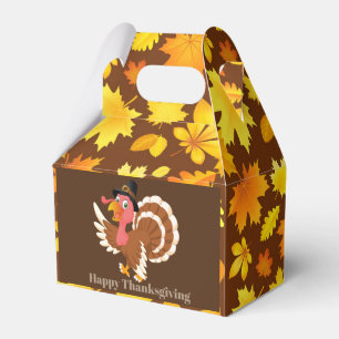 Caja Para Regalos Mensaje de nombre añadido de pavo del Día de Acc