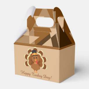 Caja Para Regalos Mensaje de nombre añadido de pavo del Día de Acc