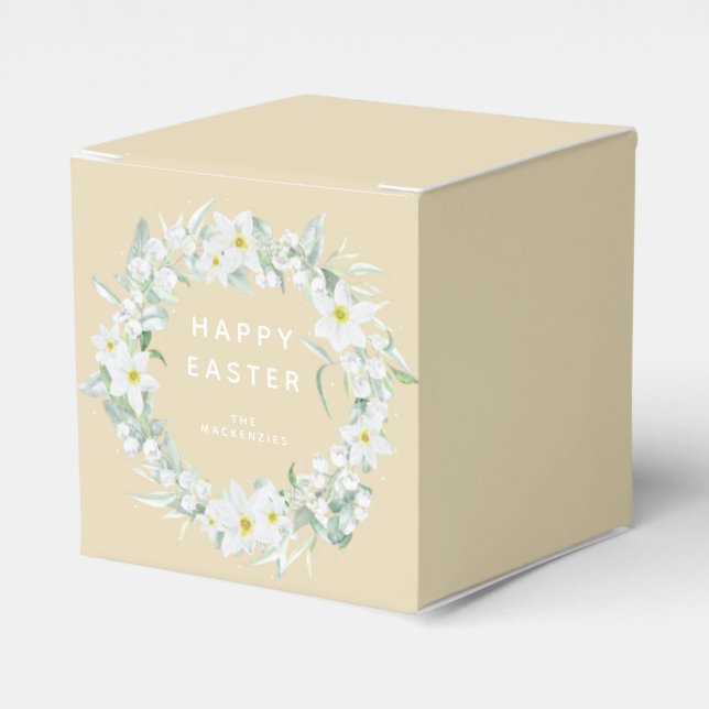 Caja Para Regalos Mensaje de personalizado Leyenda de Pascua Floral  (Costado Anverso)