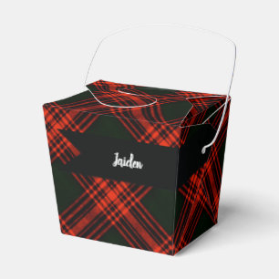 Caja Para Regalos Menzies antiguos cazando el patrón de la placa de