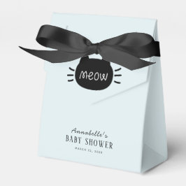 Caja Para Regalos Meow Black Cat Face Blue Boy Baby Shower
