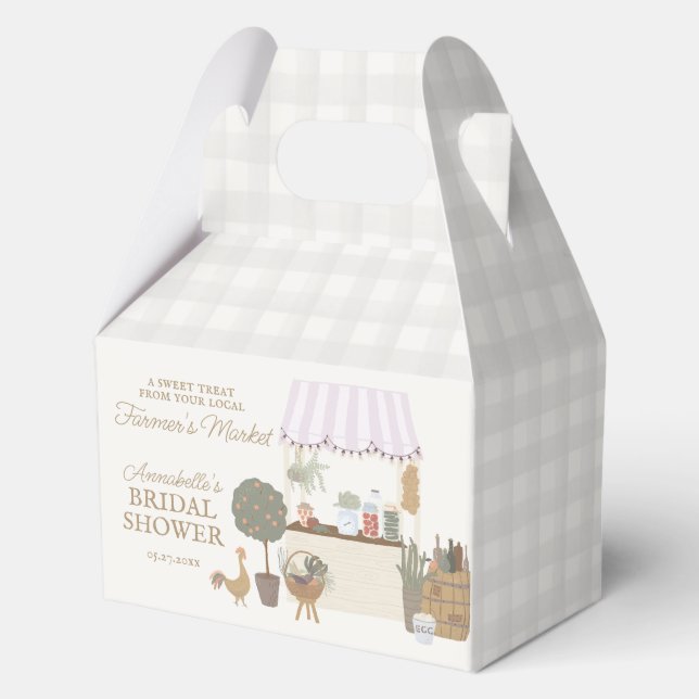 Caja Para Regalos Mercado de Agricultores Rosa Fiesta de Despedida d (Anverso)