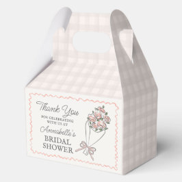 Caja Para Regalos Mercado de Flores Rosadas Bridal Shower de Flores