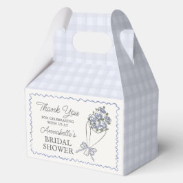 Caja Para Regalos Mercado Flor Azul Bridal Shower de Florales Fresca