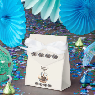 Caja Para Regalos Mercancía de la Cafetería Costera Vintage Personal