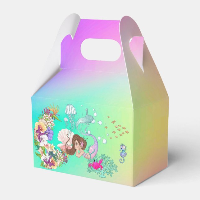 Caja Para Regalos Mermaid Pink Starfish (Reverso)