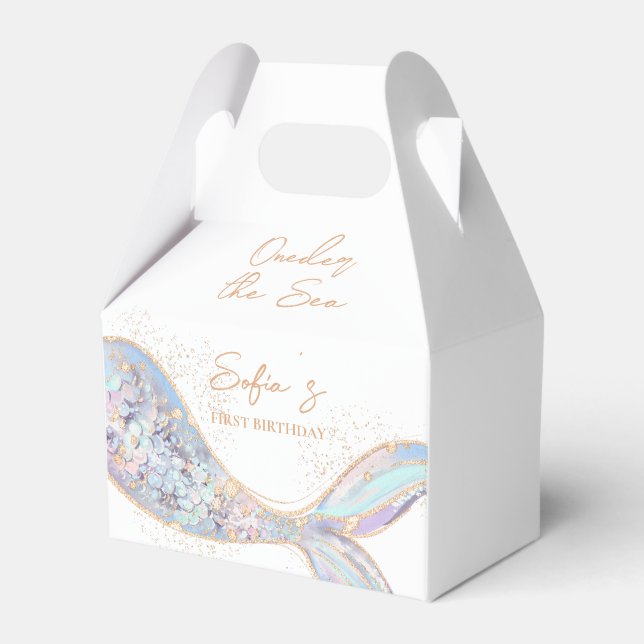 Caja Para Regalos Mermaid Tail 1er cumpleaños (Front Side)