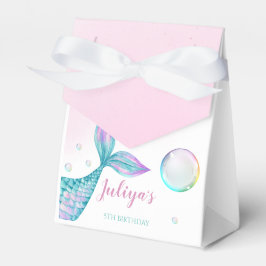 Caja Para Regalos Mermaid Tail con burbujas Cumpleaños