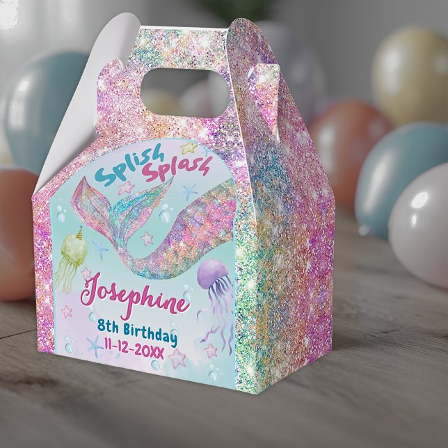 Caja Para Regalos Mermaid whimsical birthday custom (Subido por el creador)