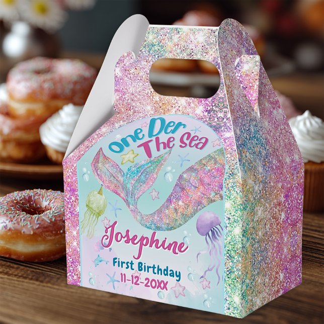 Caja Para Regalos Mermaid whimsical first birthday custom (Subido por el creador)