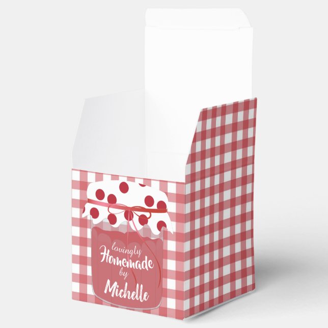 Caja Para Regalos Mermelada casera personalizada y cuadros (Abierto)