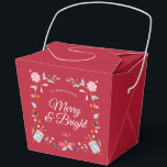 Caja Para Regalos Merry & Bright Christmas<br><div class="desc">Add a touch of festive charm to your holiday celebrations with this elegant Christmas favor box. Featuring watercolor candy, holly leaves, berries, and vintage drums on a rich red background, it brings a cozy and nostalgic holiday feel. Perfect for Christmas parties, winter weddings, or seasonal gifts — a delightful way...</div>