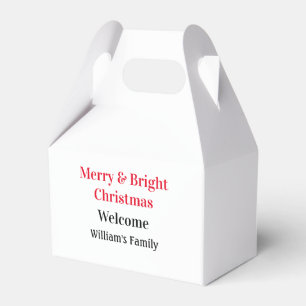 Caja Para Regalos Merry Bright Navidad agregar nombre de familia bie