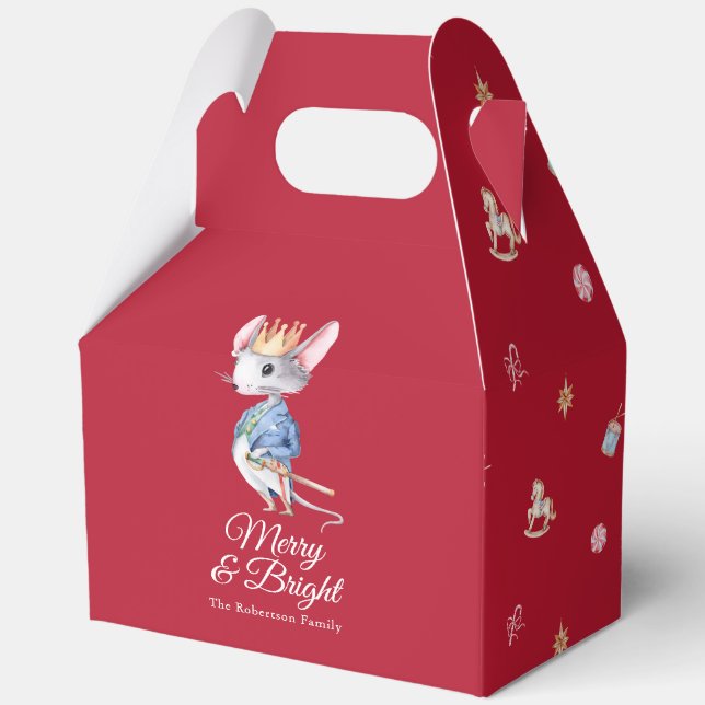 Caja Para Regalos Merry & Bright Nutcracker Mouse Favor Box (Anverso)