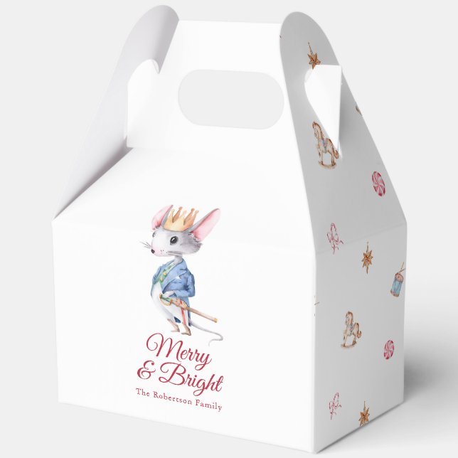 Caja Para Regalos Merry & Bright Nutcracker Mouse Favor Box (Anverso)