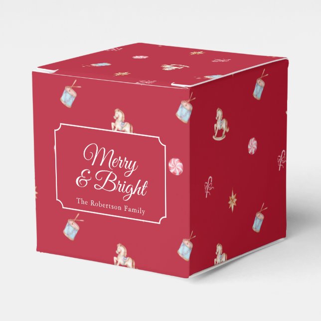 Caja Para Regalos Merry & Bright Vintage Christmas (Costado Anverso)