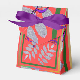 CAJA PARA REGALOS MERRY CHRISTMAS HOJAS DE PLATA