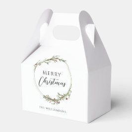 Caja Para Regalos Merry Christmas Minimalist Wreath