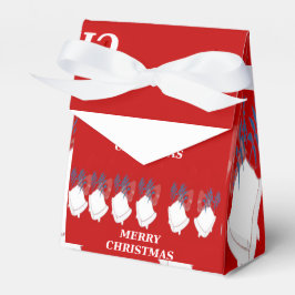 Caja Para Regalos Merry Christmas Red Bells Gablle Gift box