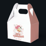 Caja Para Regalos Merry Christmas Retro Typography Santa Gorra Rosa<br><div class="desc">Feliz Navidad,  tipografía retro rosa con un santa claus con un gorra rosa.</div>