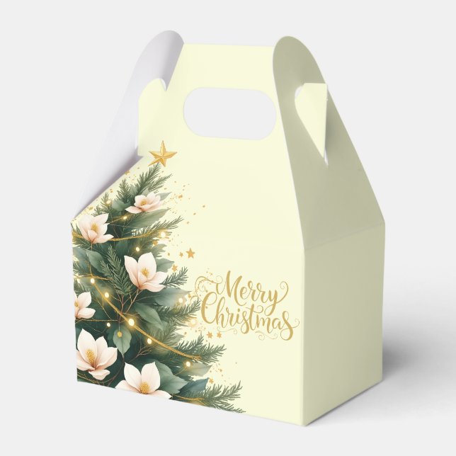 Caja Para Regalos Merry Christmas Tree Favor Gift Box (Front Side)