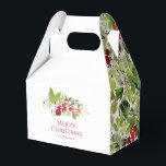 Caja Para Regalos Merry Christmas Watercolor Favor Box<br><div class="desc">Add a festive touch to your holiday celebrations with this charming Christmas favor box featuring a “Merry Christmas” greeting and a watercolor design of red holly berries, lush green leaves, and delicate evergreen branches. Perfect for party favors, small treats, or holiday table settings, it brings warmth, cheer, and seasonal elegance...</div>