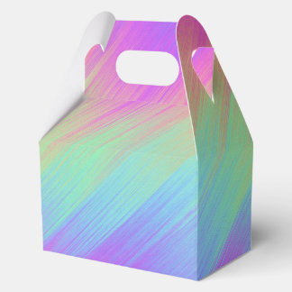 Caja Para Regalos mezcla de arcoíris rayado :