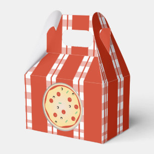 Caja Para Regalos Mezcla de Tarta de Pizza Fiesta con Rayas de Cuadr