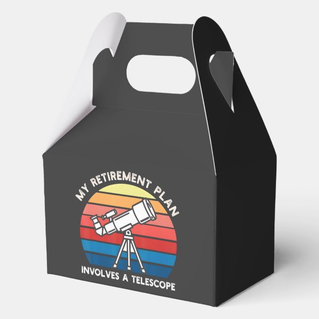 Caja Para Regalos Mi plan de jubilación implica un telescopio (Anverso)