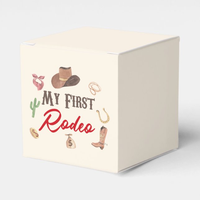 Caja Para Regalos Mi primer novio de Rodeo primer cumpleaños (Costado Anverso)