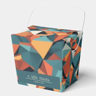 Caja Para Regalos Mid-Century Geometric Teal & Orange | Custom