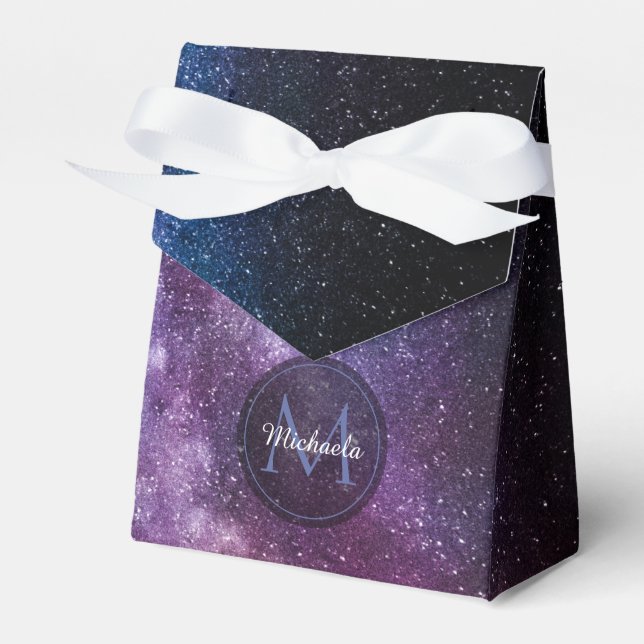 Caja Para Regalos Milky way bright colors personalizable monogram (Front Side)