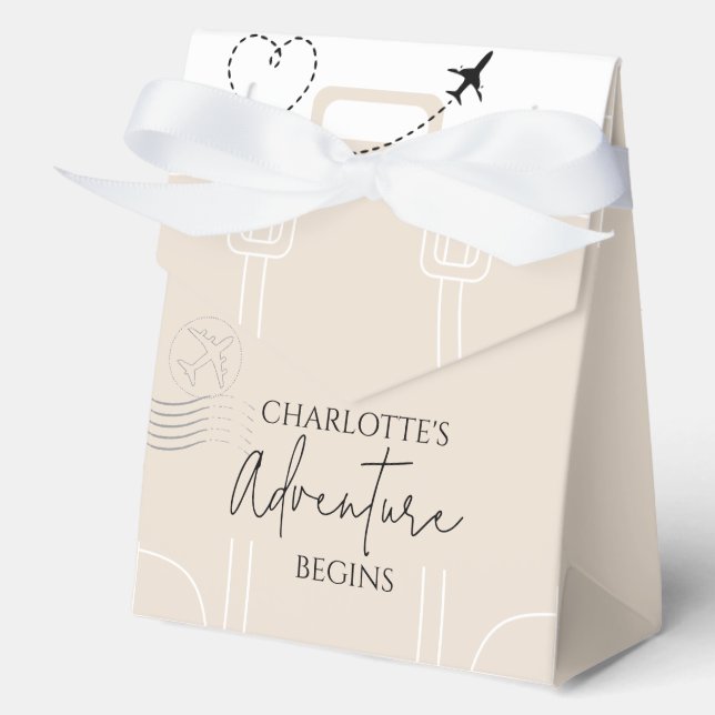Caja Para Regalos Mini Suitcase aventura de viaje comienza Graduació (Anverso)