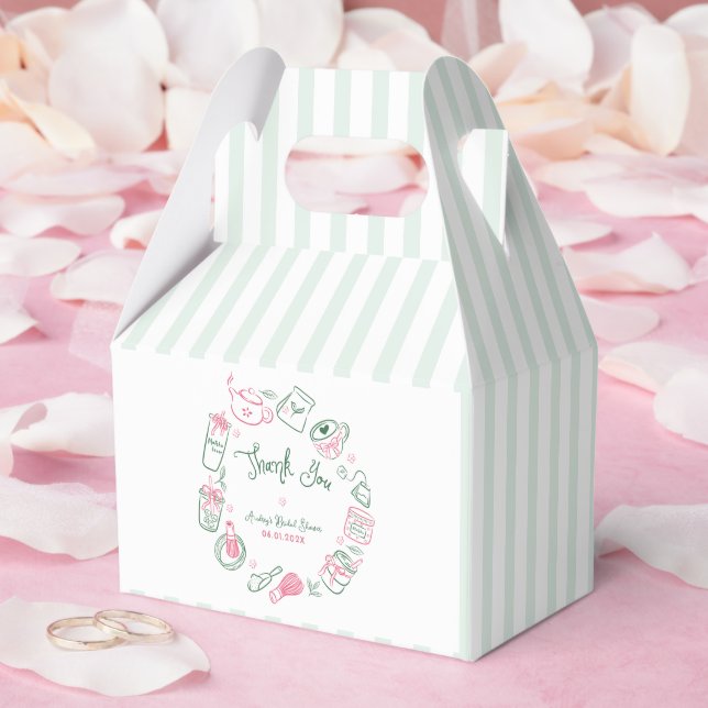 Caja Para Regalos Minimal Perfect Matcha  Bridal Shower Thank You (Boda)