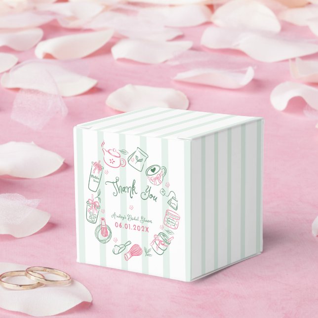 Caja Para Regalos Minimal Perfect Matcha  Bridal Shower Thank You (Boda)