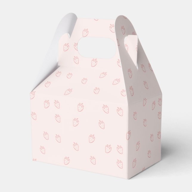 Caja Para Regalos Minimalismo de Fresa (Front Side)