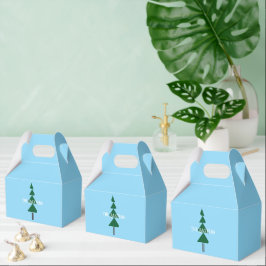 Caja Para Regalos Minimalist Abstract Green Chic Christmas Tree