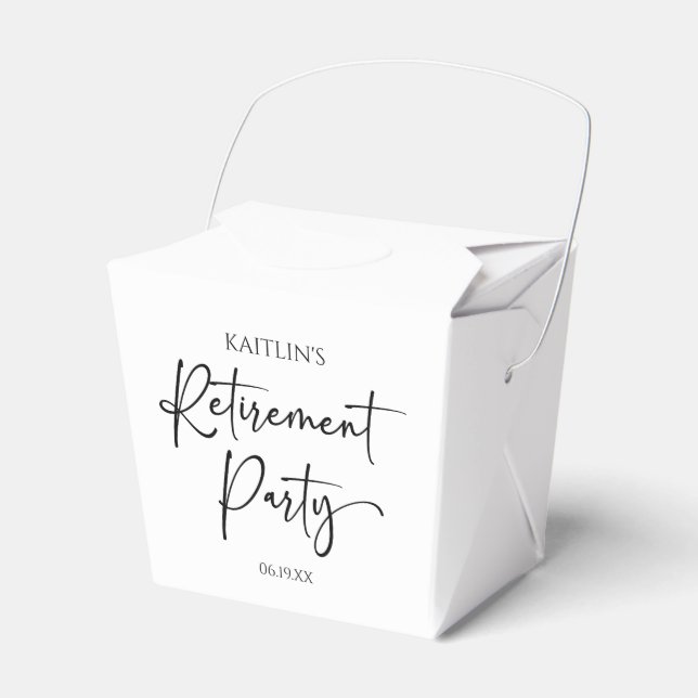 Caja Para Regalos Minimalist Modern Elegant Retirement Party (Front Side)