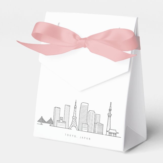 Caja Para Regalos Minimalist Tokyo Skyline Illustration (Front Side)